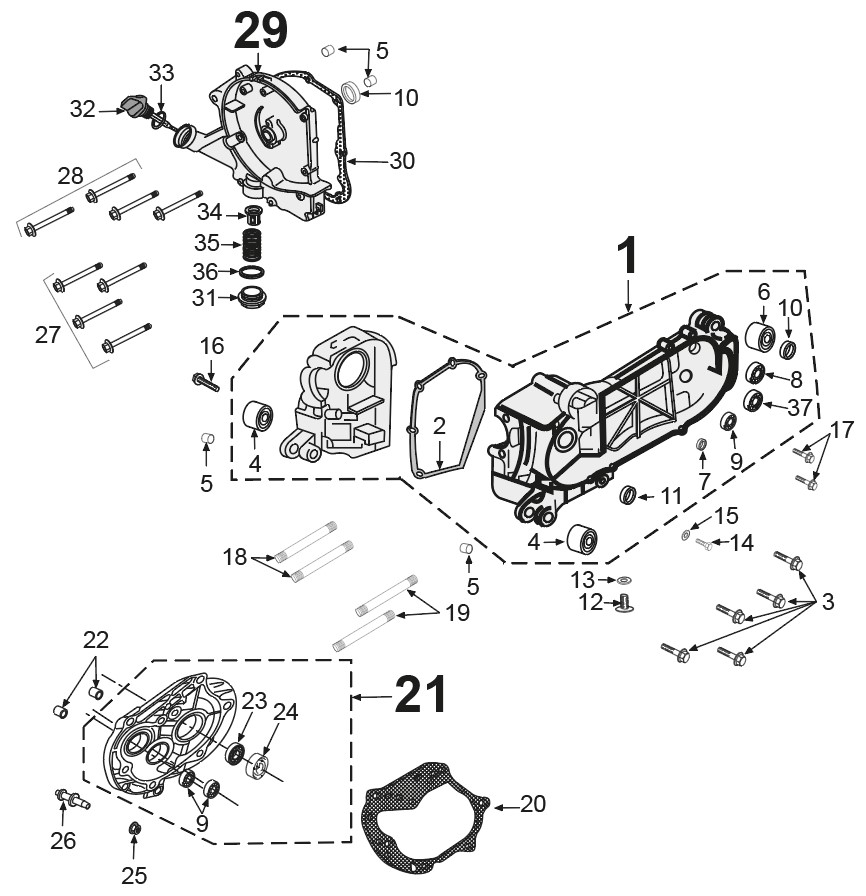 Schéma technique constructeur CARTER MOTEUR