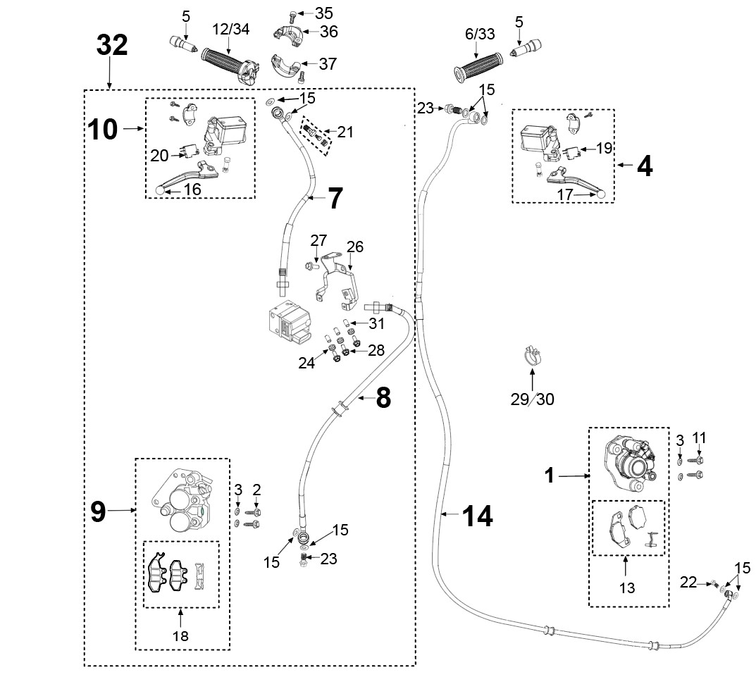 Schéma technique constructeur SYSTEME DE FREINAGE