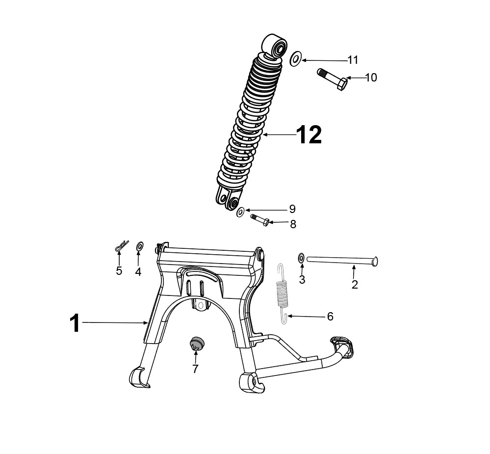 SUSPENSION-BEQUILLE