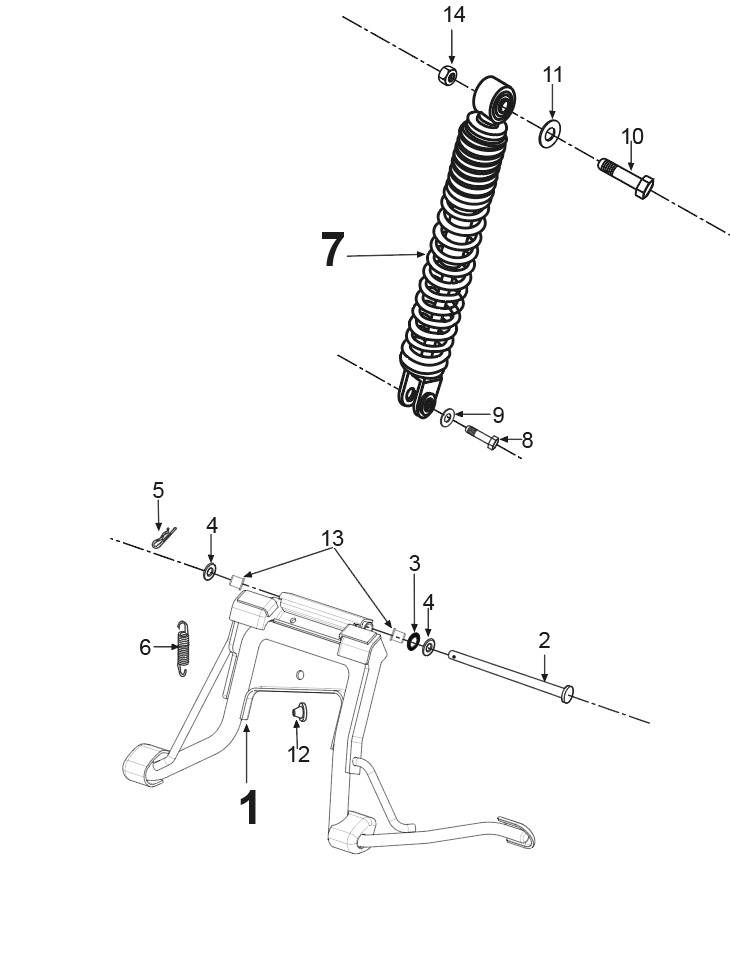 SUSPENSION-BEQUILLE