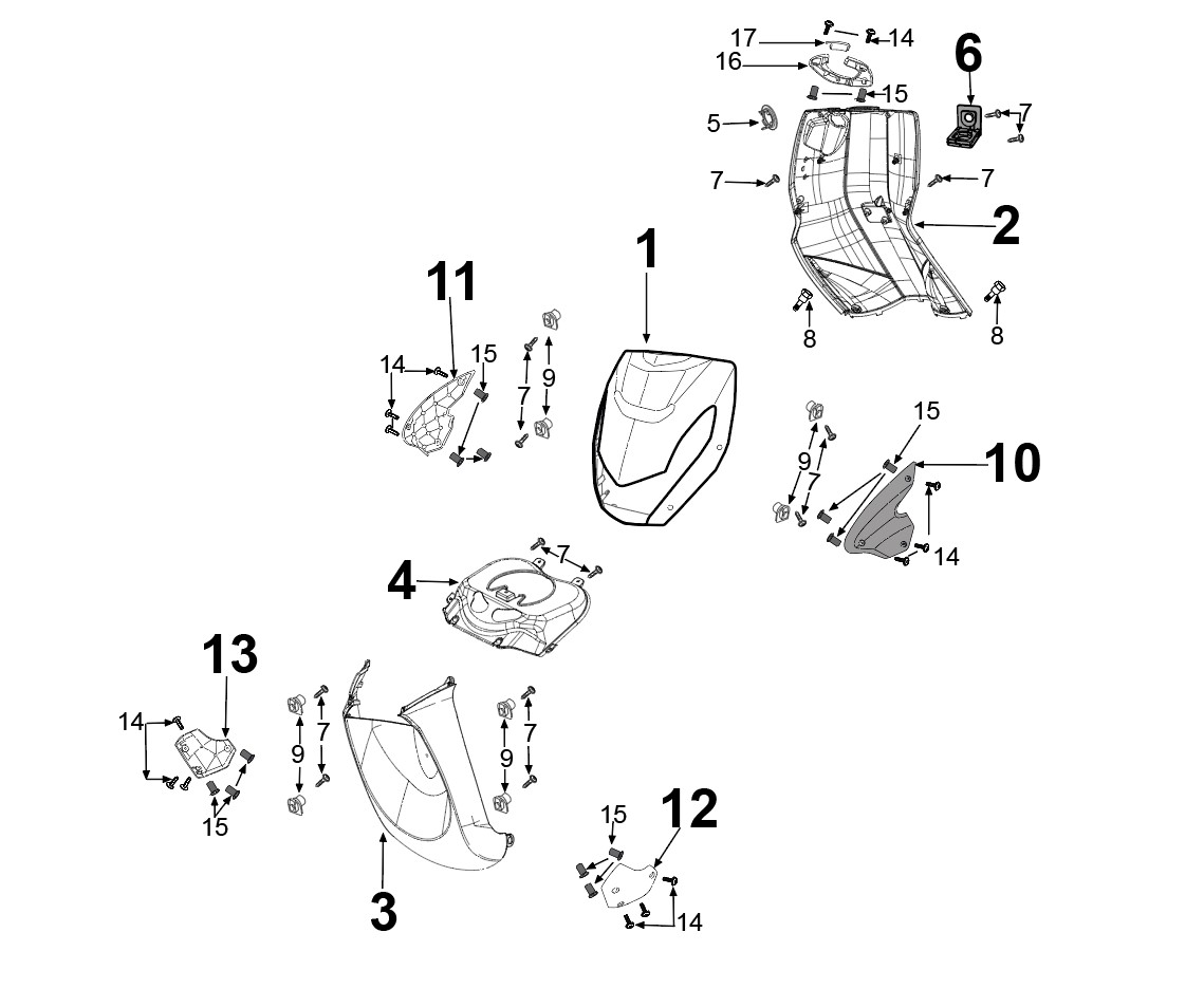 Schéma technique constructeur CAPOT AVANT