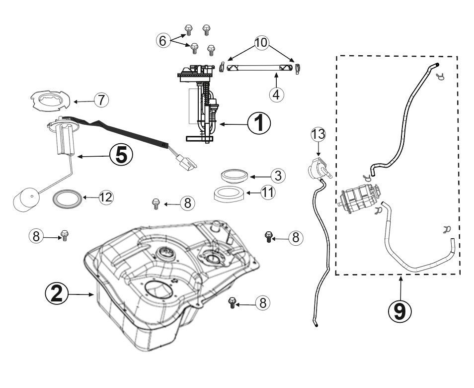 Schéma technique constructeur RESERVOIR POMPE