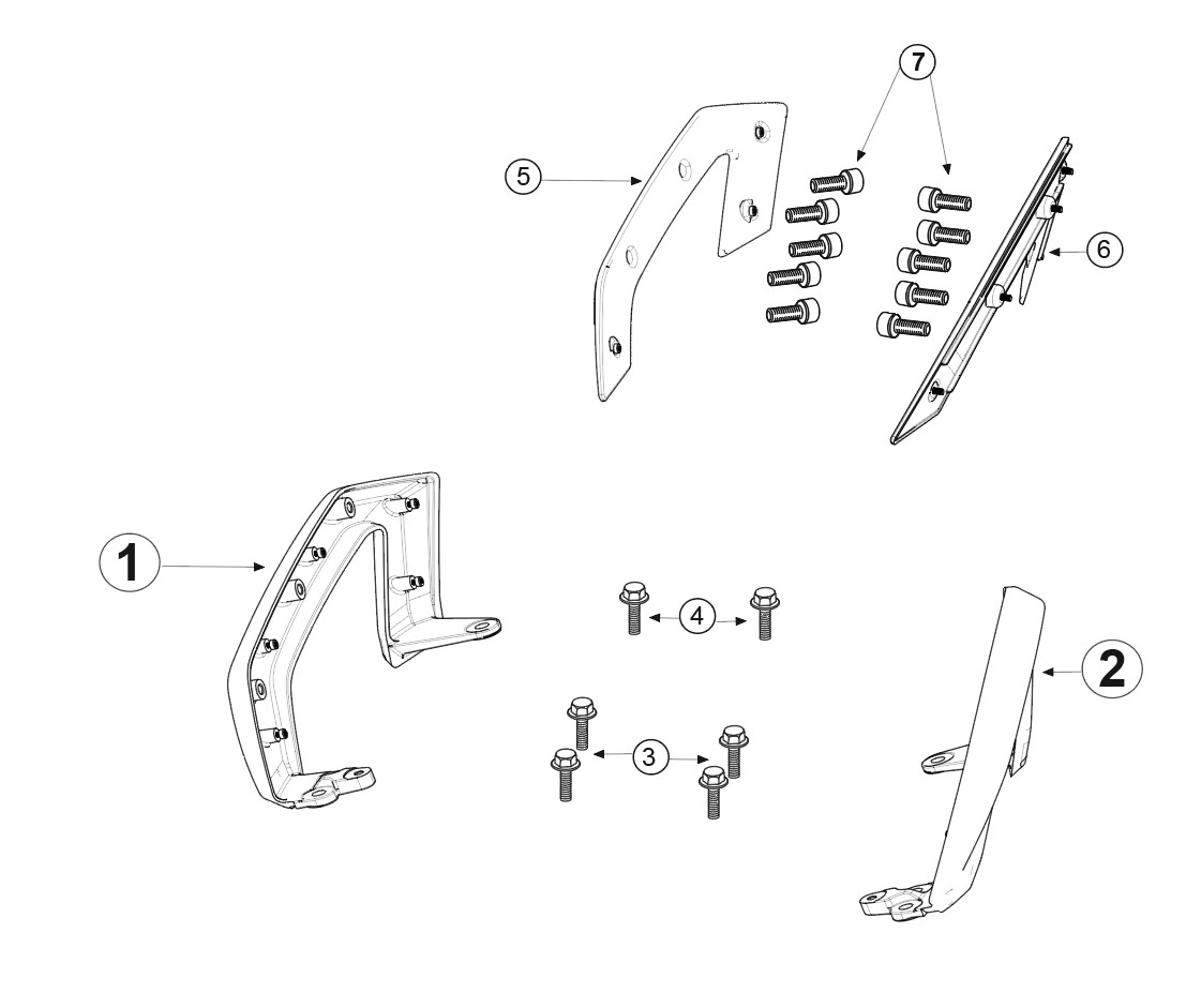 Schéma technique constructeur PORTES BAGAGES/POIGNEES