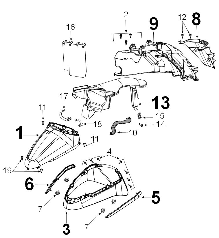 Schéma technique constructeur GARDE - BOUE