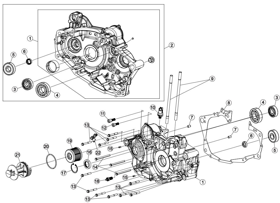 CARTER MOTEUR DROIT
