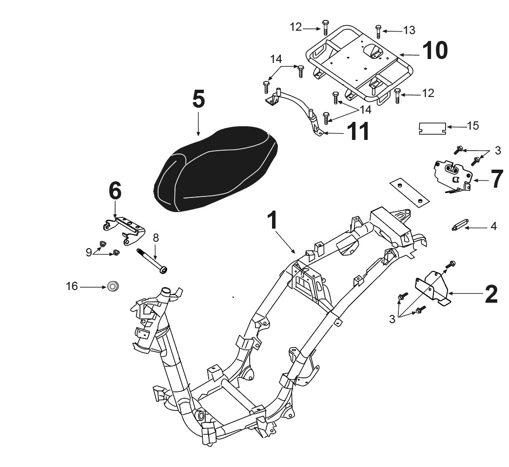 Schéma technique constructeur CHASSIS SELLE