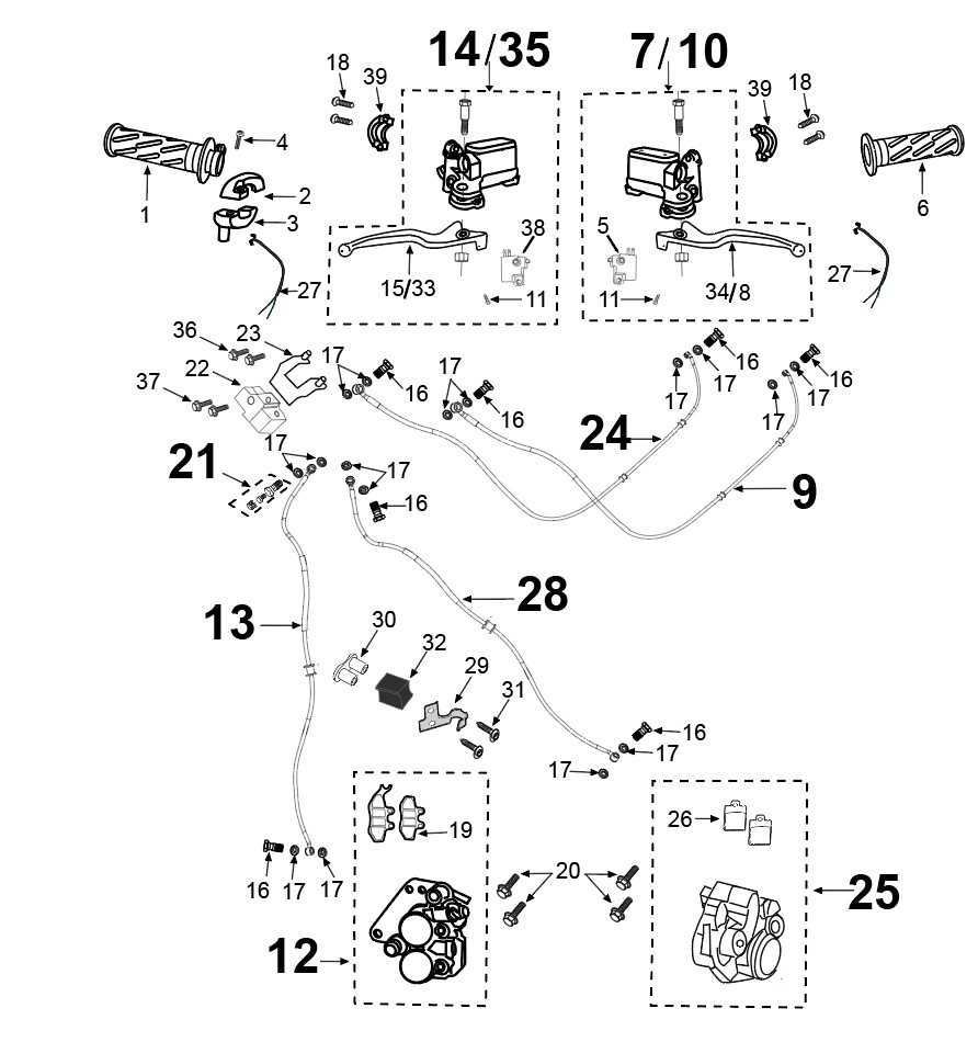 Schéma technique constructeur SYSTEME DE FREINAGE