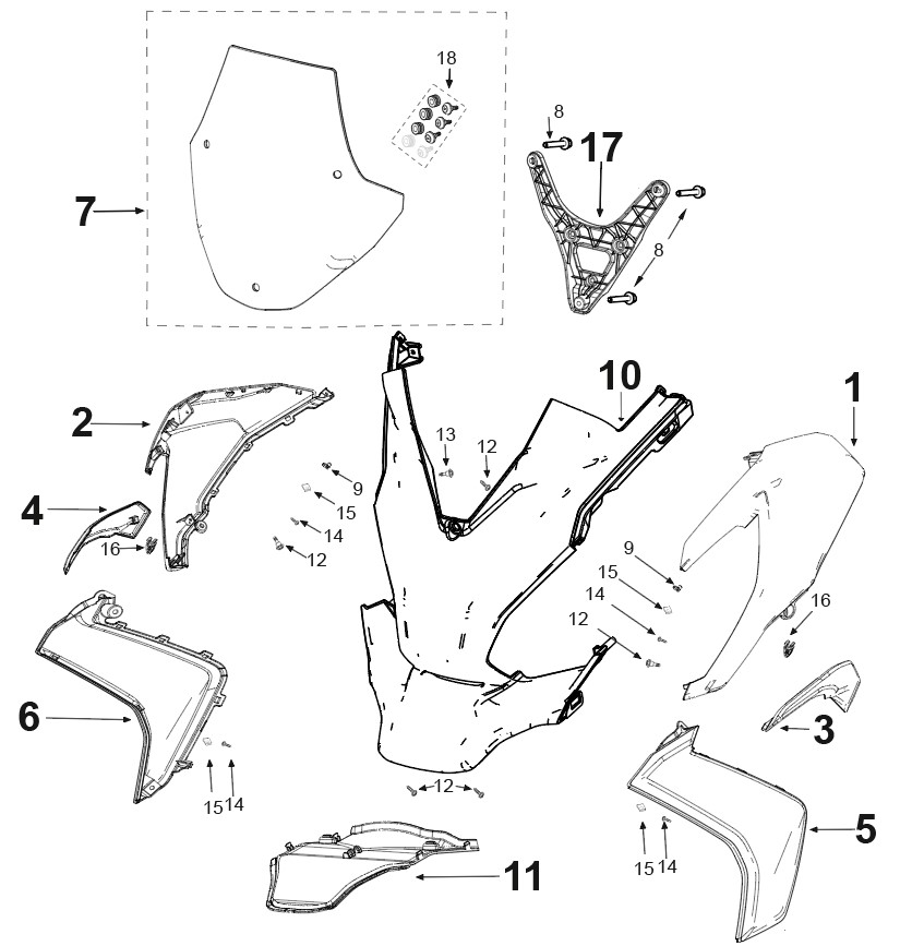 Schéma technique constructeur CAPOT AVANT 1
