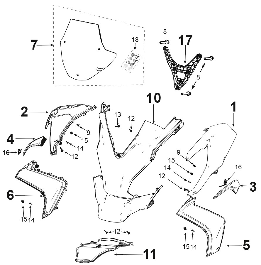 Schéma technique constructeur CAPOT AVANT 1