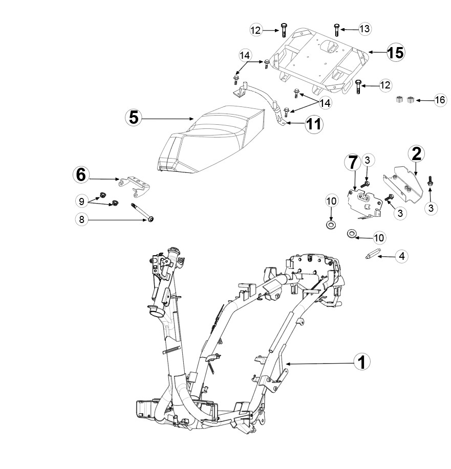 Schéma technique constructeur CHASSIS SELLE